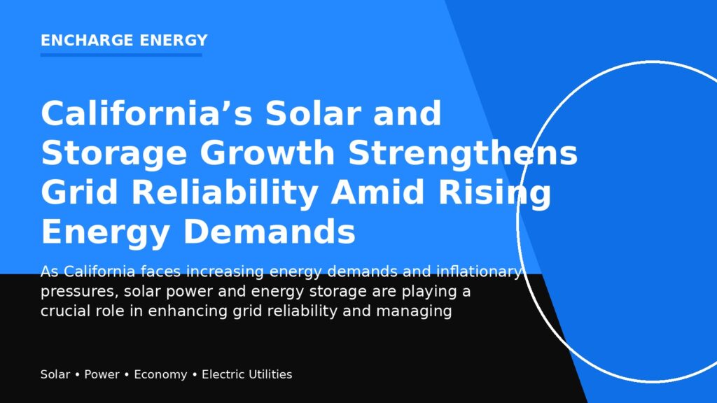 California’s Solar and Storage Growth Strengthens Grid Reliability Amid Rising Energy Demands